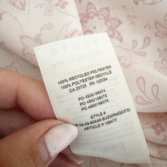 ARITZIA Wilfred Only Satin Slip Mini Dress Ivory Red Small S - Picture 10 of 12